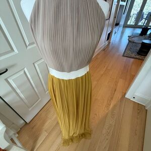 Lucy Paris Halter Maxi Dress pleated